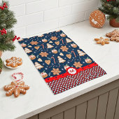 Gingerbread monogram kerst theedoek