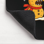 Gingerbread Monster Chase Funny Christmas Cookie X Muismat (Hoek)