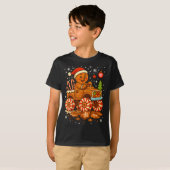 Gingerbread Monster Truck Christmas Snow Cute Xmas T-shirt (Voorkant volledig)