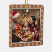Gingerbread Neutral Christmas Foto op maat Keramisch Ornament (Rechts)