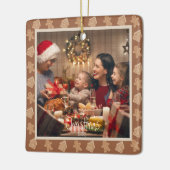 Gingerbread Neutral Christmas Foto op maat Keramisch Ornament (Links)