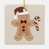 Gingerbread Neutral Christmas Foto op maat Keramisch Ornament (Achterkant)