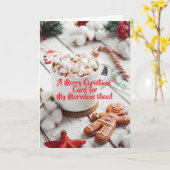 GINGERBREAD NIECE KERSTMIS KAART (Gele Bloem)