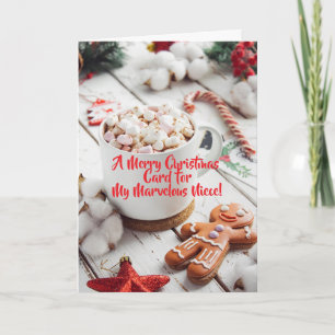 GINGERBREAD NIECE KERSTMIS KAART
