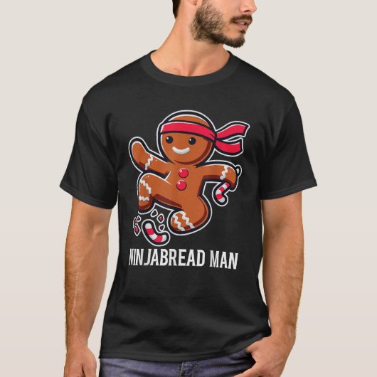 Gingerbread Ninjabread Man Funny Schattige Groovy  T-shirt (Voorkant)