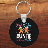 Gingerbread Nk Or Blue Auntie Loves You Christmas  Sleutelhanger (Voorkant)