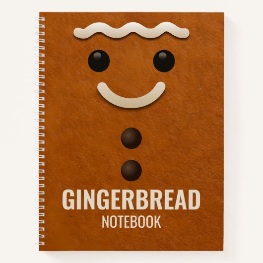 Gingerbread Notebook – College Ruled Paper Notitieboek (Voorkant)