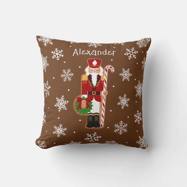 Gingerbread Notenkraker Soldaat Kussen (Voorkant)