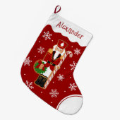 Gingerbread Nutcracker Soldier Grote Kerstsok (Voorkant (Hangend))