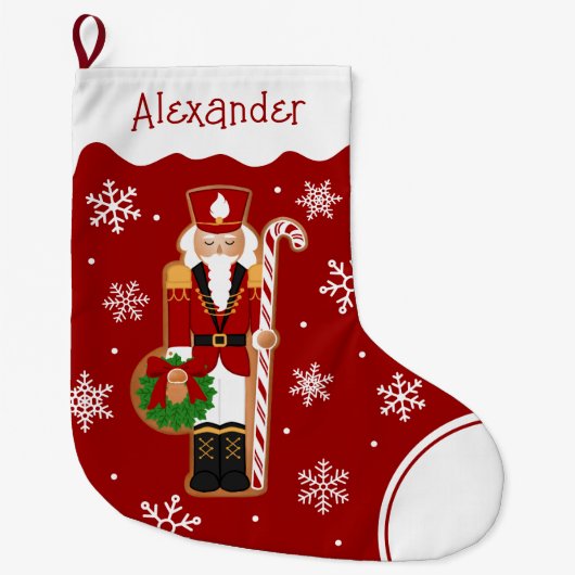 Gingerbread Nutcracker Soldier Grote Kerstsok (Voorkant)