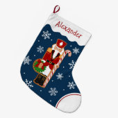 Gingerbread Nutcracker Soldier Grote Kerstsok (Voorkant (Hangend))