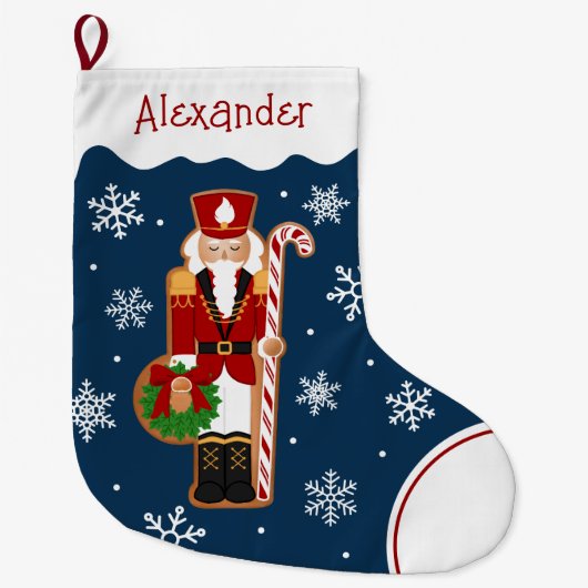 Gingerbread Nutcracker Soldier Grote Kerstsok (Voorkant)