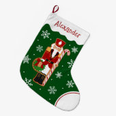 Gingerbread Nutcracker Soldier Large Christmas Sto Grote Kerstsok (Voorkant (Hangend))