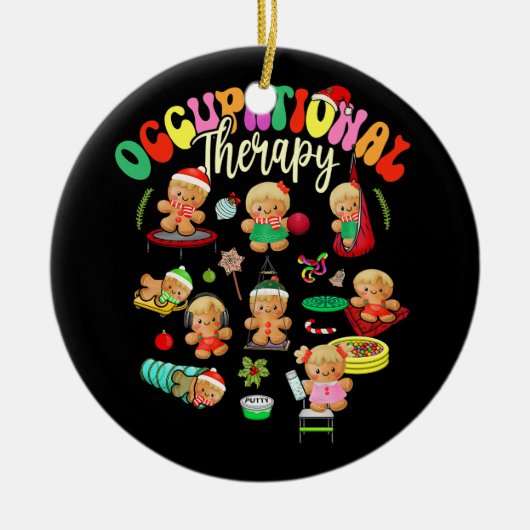 Gingerbread Occupational Therapy OT OTA Therapeut Keramisch Ornament (Voorkant)