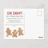 Gingerbread "Oeps!" Kerstkoekjesruil Briefkaart (Achterkant)