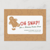 Gingerbread "Oeps!" Kerstkoekjesruil Briefkaart (Voorkant)
