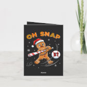 Gingerbread Oh Snap 67 Honkbal Feestdagen Kaart (Achterkant)