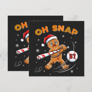 Gingerbread Oh Snap 67 Honkbal Kaart