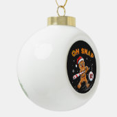 Gingerbread Oh Snap 67 Honkbal Keramische Bal Ornament (Links)