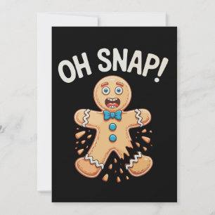 Gingerbread Oh Snap Kerst Koekjes Bakken Xmas Feestdagenkaart