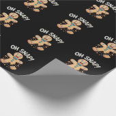 Gingerbread Oh Snap Kerstkoekje Bakken Xmas Cadeaupapier (Hoek)