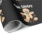 Gingerbread Oh Snap Kerstkoekje Bakken Xmas Cadeaupapier (Rol Hoek)