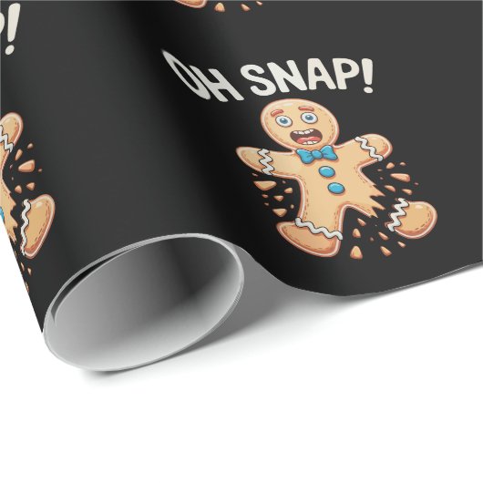 Gingerbread Oh Snap Kerstkoekje Bakken Xmas Cadeaupapier (Rol Hoek)