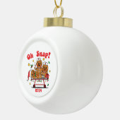 Gingerbread Oh Snap SEH-verpleegster Keramische Bal Ornament (Rechts)