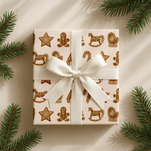 Gingerbread op de roze achtergrond. cadeaupapier