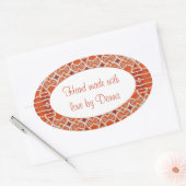 GINGERBREAD Ovaal "Met de Hand Gemaakt" Stickers (Envelop)
