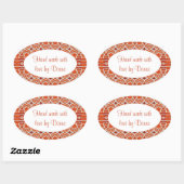 GINGERBREAD Ovaal "Met de Hand Gemaakt" Stickers (Vel)