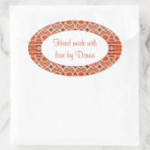 GINGERBREAD Ovaal "Met de Hand Gemaakt" Stickers (Tas)