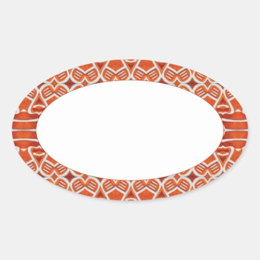 GINGERBREAD Ovale Matte Stickers (Voorkant)
