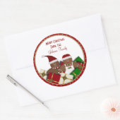 Gingerbread Paar Kerstmis Labels / Stickers (Envelop)