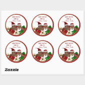 Gingerbread Paar Kerstmis Labels / Stickers (Vel)