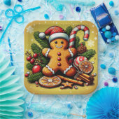 Gingerbread papier bord! papieren bordje (Feest)