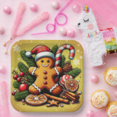 Gingerbread papier bord! papieren bordje (Feest)