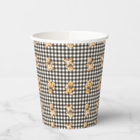 Gingerbread Parade On Gingham! Papieren Bekers (Links)