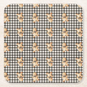 Gingerbread Parade Op Gingham! Kartonnen Onderzetters (Voorkant)