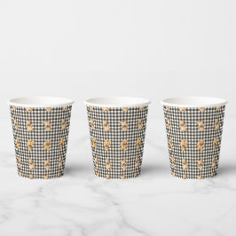 Gingerbread Parade Op Gingham! Papieren Bekers