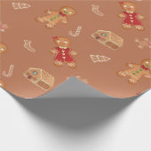 Gingerbread party cadeaupapier (Hoek)