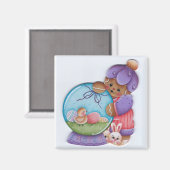 Gingerbread Pasen Snowglobe Magnet (Voorkant / Achterkant)