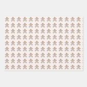 Gingerbread Pastel Chinoiserie Christmas Preppy Inpakpapier Vel (Voorkant 3)