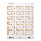 Gingerbread Patroon Xmas Vakantie Retouradres Etiket (Full Sheet)