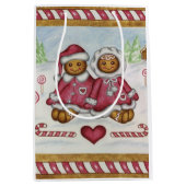 Gingerbread pepermunt geschenkzak medium cadeauzakje (Voorkant)