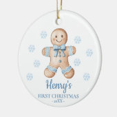 Gingerbread Personalized Baby's First Christmas Keramisch Ornament (Links)