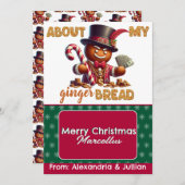 Gingerbread Pimp Funny Christmas Gift Kaart Holder (Voorkant / Achterkant)