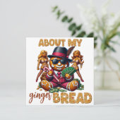 Gingerbread Pimp Funny Urban Christmas Kaart (Staand voorkant)