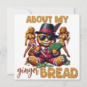 Gingerbread Pimp Funny Urban Christmas Kaart (Voorkant)