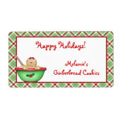 Gingerbread Plaid Etiket (Voorkant)